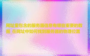 网址里包含的服务器信息有哪些重要的数据_在网址中如何找到服务器的物理位置
