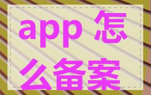 app 怎么备案