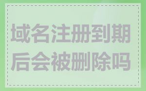 域名注册到期后会被删除吗