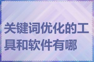 关键词优化的工具和软件有哪些