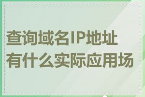 查询域名IP地址有什么实际应用场景