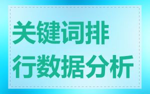 关键词排行数据分析