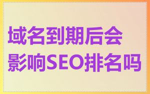 域名到期后会影响SEO排名吗