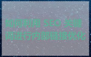 如何利用 SEO 关键词进行内部链接优化