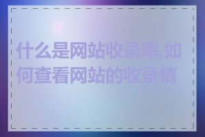 什么是网站收录率,如何查看网站的收录情况