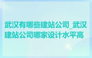 武汉有哪些建站公司_武汉建站公司哪家设计水平高