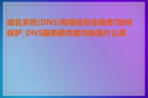 域名系统(DNS)有哪些安全隐患?如何保护_DNS服务器负载均衡是什么原理
