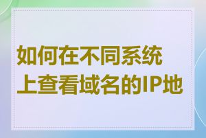 如何在不同系统上查看域名的IP地址