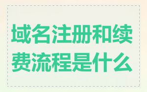 域名注册和续费流程是什么