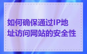 如何确保通过IP地址访问网站的安全性