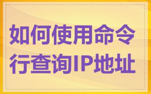 如何使用命令行查询IP地址