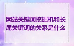 网站关键词挖掘机和长尾关键词的关系是什么
