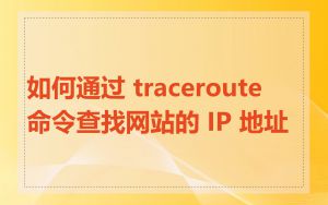 如何通过 traceroute 命令查找网站的 IP 地址