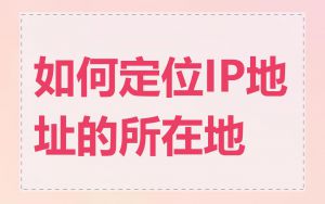 如何定位IP地址的所在地
