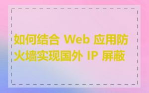 如何结合 Web 应用防火墙实现国外 IP 屏蔽