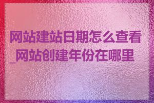 网站建站日期怎么查看_网站创建年份在哪里看
