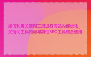 如何利用关键词工具进行网站内部优化_关键词工具如何与其他SEO工具结合使用
