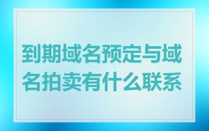 到期域名预定与域名拍卖有什么联系