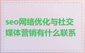 seo网络优化与社交媒体营销有什么联系