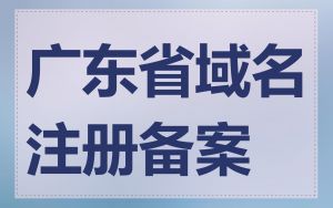 广东省域名注册备案