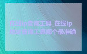 在线ip查询工具_在线ip地址查询工具哪个最准确