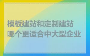 模板建站和定制建站哪个更适合中大型企业