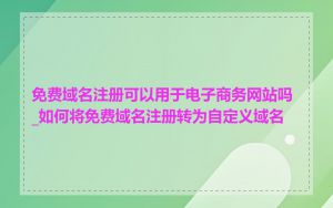 免费域名注册可以用于电子商务网站吗_如何将免费域名注册转为自定义域名