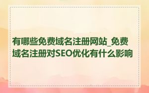 有哪些免费域名注册网站_免费域名注册对SEO优化有什么影响