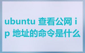 ubuntu 查看公网 ip 地址的命令是什么