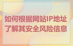 如何根据网站IP地址了解其安全风险信息
