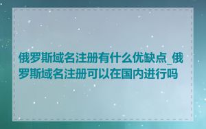 俄罗斯域名注册有什么优缺点_俄罗斯域名注册可以在国内进行吗