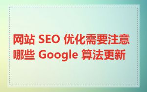 网站 SEO 优化需要注意哪些 Google 算法更新