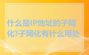 什么是IP地址的子网化?子网化有什么用处
