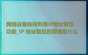 网络设备如何利用IP地址取反功能_IP 地址取反的原理是什么
