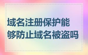 域名注册保护能够防止域名被盗吗