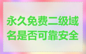 永久免费二级域名是否可靠安全