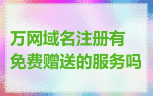 万网域名注册有免费赠送的服务吗