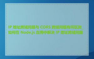 IP 地址跨域问题与 CORS 跨域问题有何区别_如何在 Node.js 应用中解决 IP 地址跨域问题