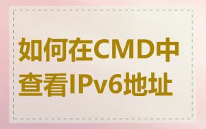 如何在CMD中查看IPv6地址