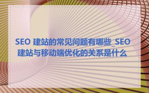 SEO 建站的常见问题有哪些_SEO 建站与移动端优化的关系是什么