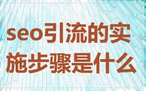 seo引流的实施步骤是什么