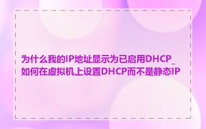 为什么我的IP地址显示为已启用DHCP_如何在虚拟机上设置DHCP而不是静态IP