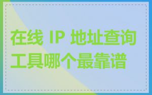 在线 IP 地址查询工具哪个最靠谱
