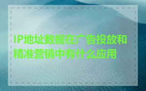 IP地址数据在广告投放和精准营销中有什么应用