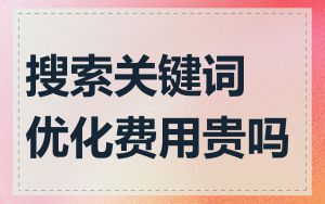 搜索关键词优化费用贵吗