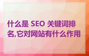 什么是 SEO 关键词排名,它对网站有什么作用