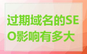 过期域名的SEO影响有多大