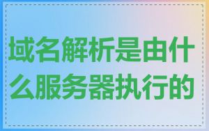 域名解析是由什么服务器执行的