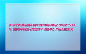 转向付费建站服务相比国内免费建站公司有什么好处_国内有哪些免费建站平台提供永久使用的服务