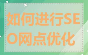 如何进行SEO网点优化